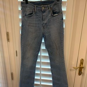 Levi’s high waisted straight cropped jeans